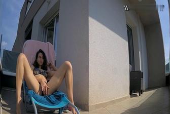 Reallifecam - Adeline Anal plug play in her ass pussy rub and hot orgasm on loggia 22 05 2026