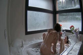 Reallifecam - Liora and Dana with Zara have hot thresome lesbian fun kissing and pussy rub in bathub 09 06 2026